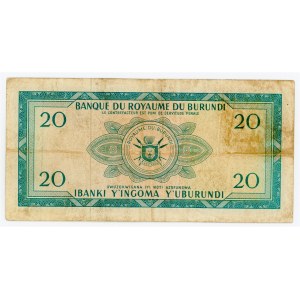 Burundi 20 Francs 1965