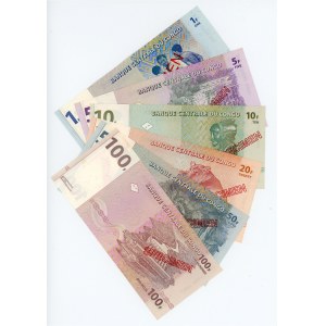 Congo Democratic Republic 1 - 5 - 10 - 20 - 50 - 100 Francs 1998 (1997) Specimen