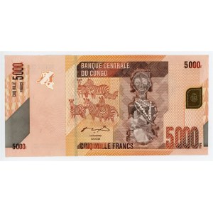 Congo Democratic Republic 5000 Francs 2005 Error