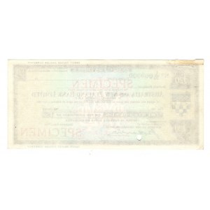 Australia Travell Cheque 20 Pounds 1970 (ND) Specimen