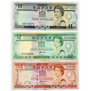 Fiji 1 - 2 - 5 Dollars 1987 - 1995 (ND)