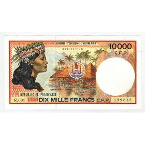 French Pacific Territories 10000 Francs 1985 (ND)