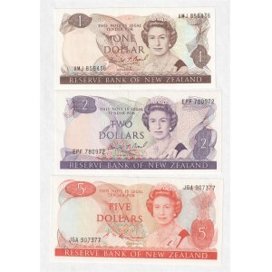 New Zealand 1 - 2 - 5 Dollars 1981