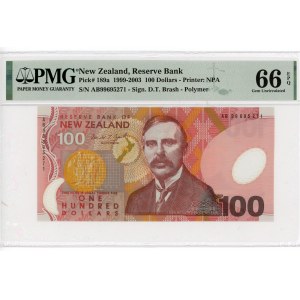 New Zealand 100 Dollars 1999 - 2003 (ND) PMG 66 EPQ