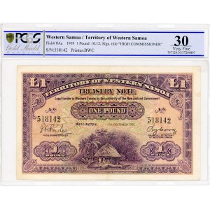 Western Samoa 1 Pound 1959 PCGS 30