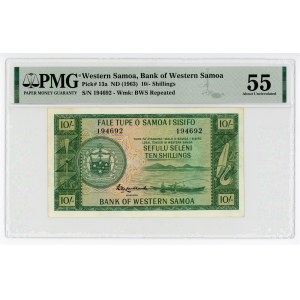 Western Samoa 10 Shillings 1963 (ND) PMG 55