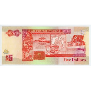 Belize 5 Dollars 1991