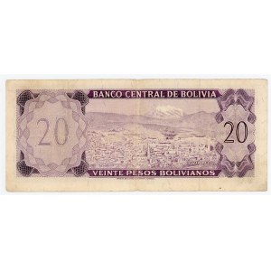 Bolivia 20 Pesos Bolivianos 1962