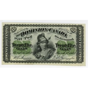 Canada 25 Cents 1870 Shinplaster