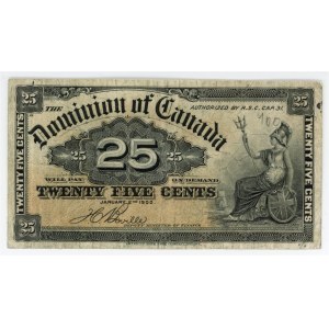 Canada 25 Cents 1900 Shinplaster
