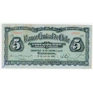 Chile 5 Pesos 1929