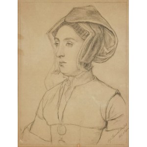 Olga BOZNAŃSKA (1865-1940), Jane Seymour według obrazu Hansa Holbeina, 1882