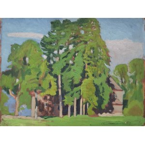 Stanislaw CZAJKOWSKI (1878-1954), House behind the trees, 1933