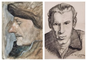 Janina Maria GRABSKA-PUCKOWA (1917-?), Portrety - zestaw dwóch prac, 1940