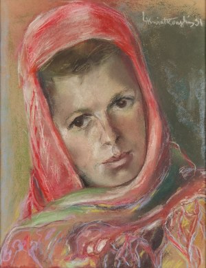 Ludwik KWIATKOWSKI (1880-1953), Dziewczyna w chuście, 1931