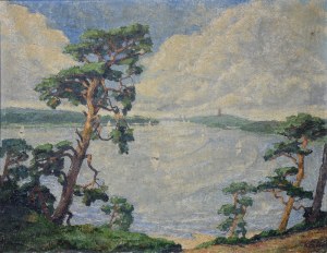 August KOHLER (1881-1964), Sosny nad jeziorem, 1947