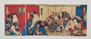 Toyohara KUNICHIKA (1835-1900), Aktorzy kabuki - 4 wizerunki