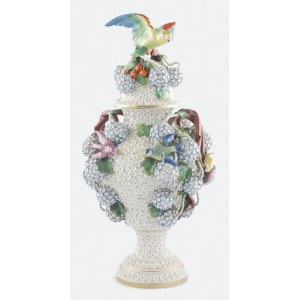 Manufaktura Porcelany w Miśni, Schneeballvase -wazon z pokrywą