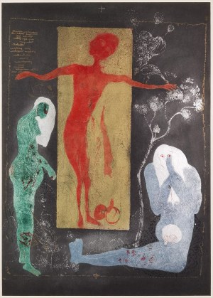 Ewa KURYLUK (ur. 1946), Ukrzyżowanie z kobietami w ciąży, 1969