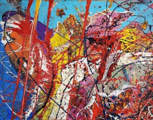 Czesław ROMANOWSKI (ur. 1946), Z cyklu: Hommage dla Pollocka, 2015 -2018