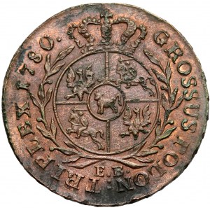 Poniatowski, Trojak 1780 E.B. - mint red