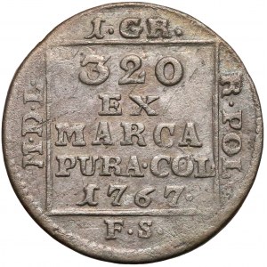 Poniatowski, Grosz srebrny 1767 F.S. - wysoka korona