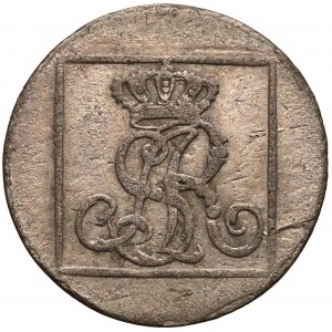 Poniatowski, Grosz srebrny 1774 A.P. - inicjały wąsko