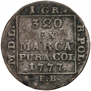 Poniatowski, Grosz srebrny 1777 E.B. - rzadki 