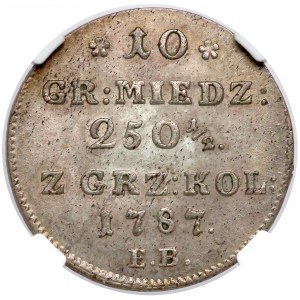 Poniatowski, 10 groszy 1787 E.B. - piękne