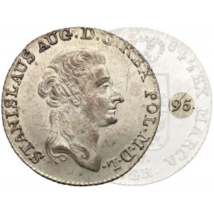 Poniatowski, Złotówka 1795 M.V. - piękna i RZADKA