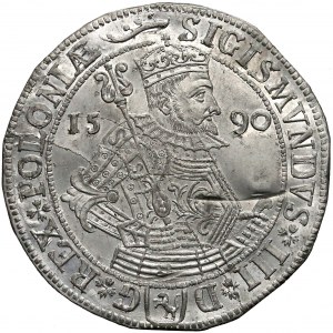 MAJNERT Counterfeit, Sigismundus III, Thaler 1590 (tin/Zinn)