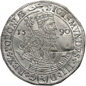 MAJNERT Counterfeit, Sigismundus III, Thaler 1590 (tin/Zinn)