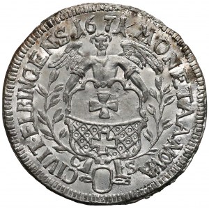 MAJNERT Counterfeit, Wiśniowiecki, Half taler Elbing 1671 (tin/Zinn)