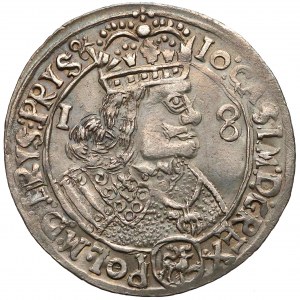 Jan II Kazimierz, Ort Lwów 1656 - gwiazdki - PIĘKNY