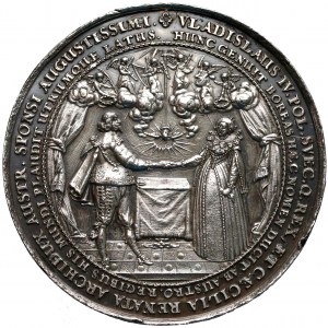 Władysław IV Waza, Medal zaślubinowy (1635) rzadki (Dadler)