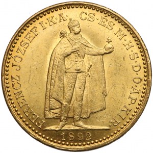 Hungary, Franz Joseph I, 20 Corona 1892