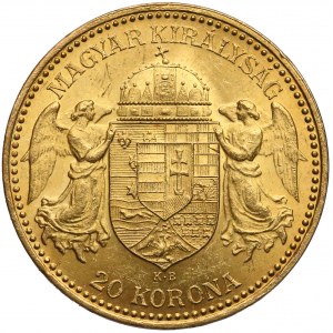 Hungary, Franz Joseph I, 20 Corona 1892