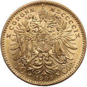 Austria, Franz Jospeh I, 10 corona 1909
