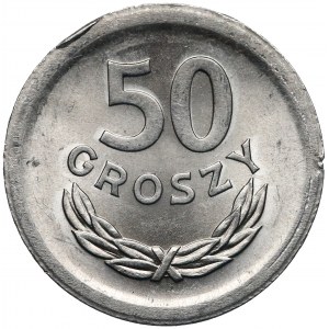 Destrukt 50 groszy 1949 - bite BEZ KOŁNIERZA