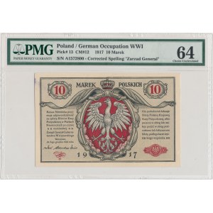 Generał 10 mkp 1916 ...Biletów - RZADKOŚĆ - PMG 64