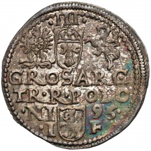 Zygmunt III Waza, Trojak Olkusz 1596/5 - przebitka