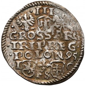 Zygmunt III Waza, Trojak Bydgoszcz 1595 - krzyż 