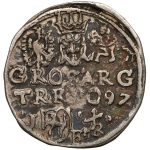 Zygmunt III Waza, Trojak Lublin 1597 - monogram bez obwódki