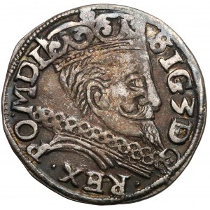 Zygmunt III Waza, Trojak Lublin 1597 - monogram w obwódce - rzadki