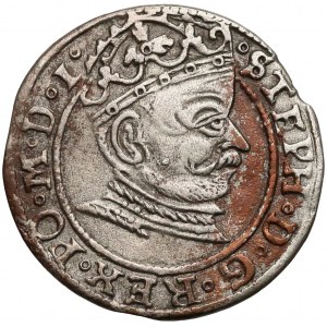 Stefan Batory, Grosz Ryga 1581 - pełna data - RIGEN