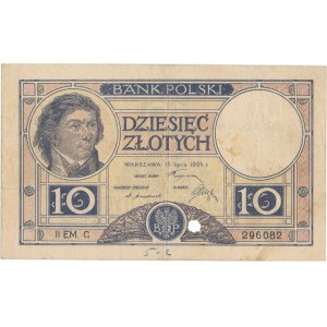 Falsyfikat z epoki 10 złotych 1924 