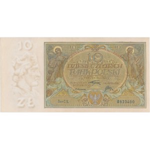 10 złotych 1926 - CX - nominał w znaku wodnym