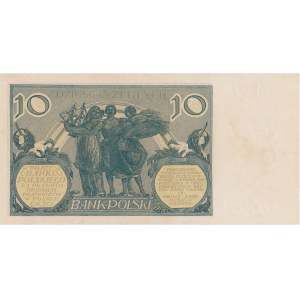 10 złotych 1926 - CX - nominał w znaku wodnym