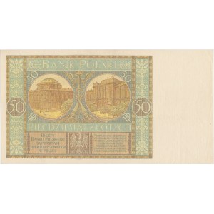 50 złotych 1929 - B.B. - z kropką między literami serii