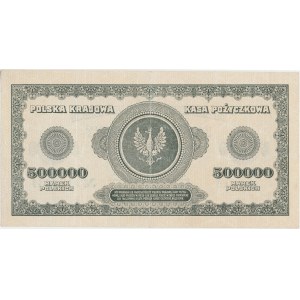 500.000 mkp 1923 - Serja AS - numeracja 7-cyfrowa